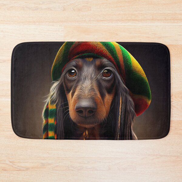 Item preview, Cute Rasta Dachshund dog portrait #9 designed and sold by Artistic Pandas.