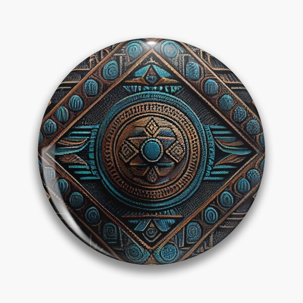 Artikelvorschau, Dark Ancient Crafty Three Dimensional Southwestern Pattern Digital Painting entworfen und verkauft von CodeAndColors.