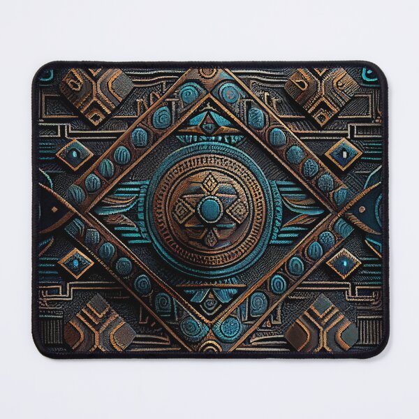 Artikelvorschau, Dark Ancient Crafty Three Dimensional Southwestern Pattern Digital Painting entworfen und verkauft von CodeAndColors.