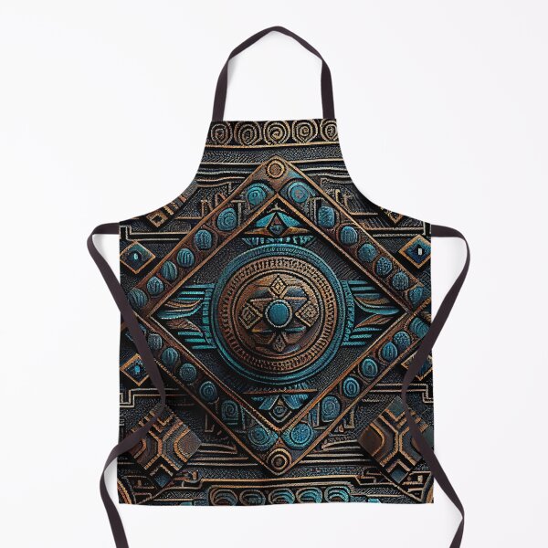 Artikelvorschau, Dark Ancient Crafty Three Dimensional Southwestern Pattern Digital Painting entworfen und verkauft von CodeAndColors.