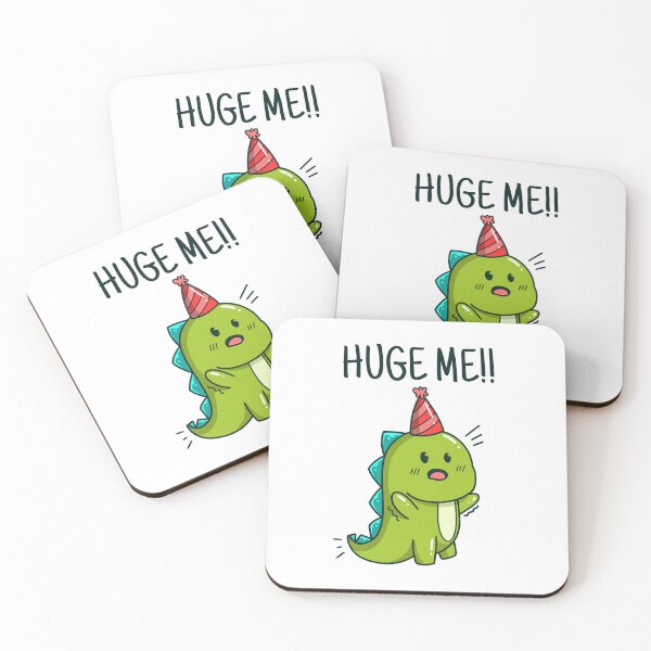 Item preview, funny dino cartoon character hug me designed and sold by Design_for_merch.