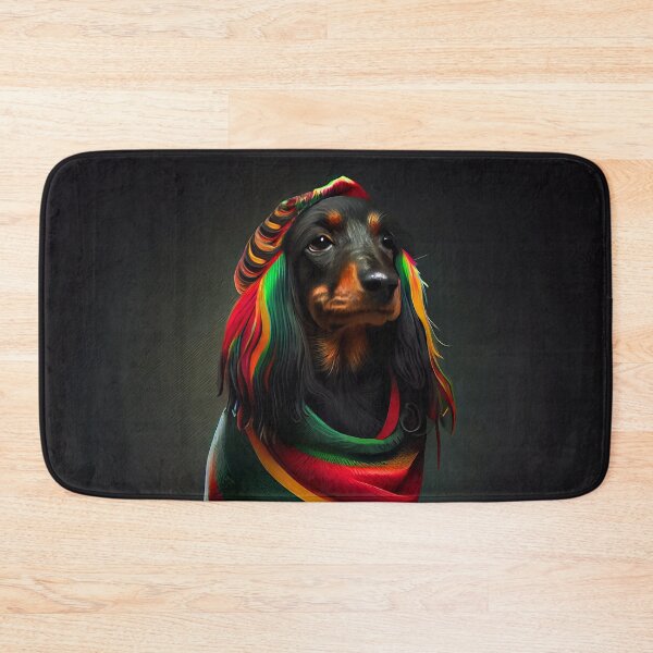 Item preview, Cute Rasta Dachshund dog portrait #10 designed and sold by Artistic Pandas.