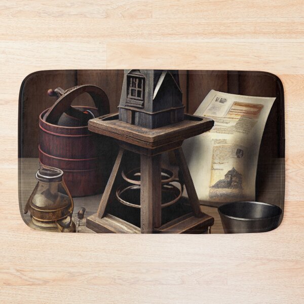 Item preview, The Old Belfry and Its Tools Auger and Powder Digital Painting designed and sold by CodeAndColors.