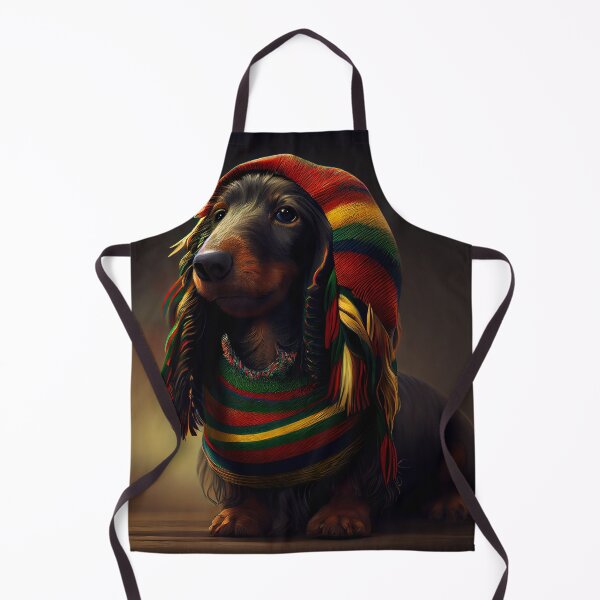 Item preview, Cute Rasta Dachshund dog portrait #11 designed and sold by Artistic Pandas.