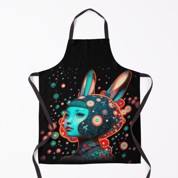 Item preview, Cute Bunny Alian - A Beauty in Easter Attire - Cartoon Illustration with Bunny Ears and Bubbles Design designed and sold by IrisMyriel.