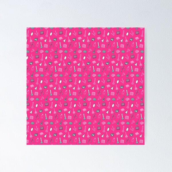 Item preview, Pink Laboratory Equipment Pattern designed and sold by vividbiology.