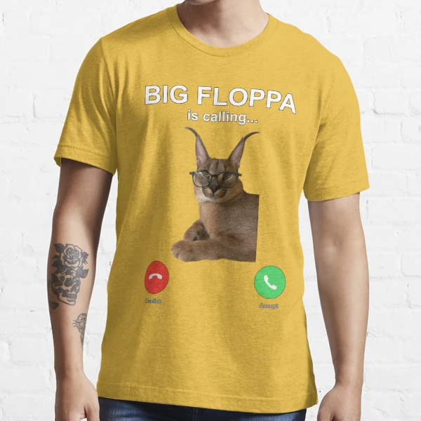 NEW BEST TO BUY Slang Glasses Big Floppa Meme Cat Retro Premium T-Shirt