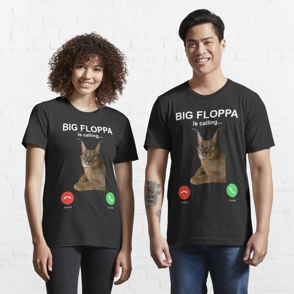 NEW BEST TO BUY Slang Glasses Big Floppa Meme Cat Retro Premium T-Shirt