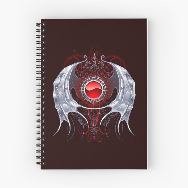 Item preview, Round banner with silver wings ( Vampire wings ) designed and sold by Blackmoon9.