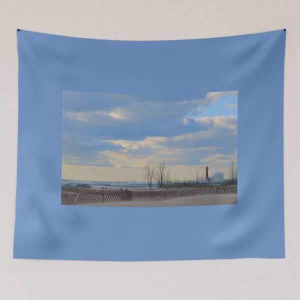 Item preview,  1 or 3 Muskegon, MI Lighthouses, on a Blustery Day designed and sold by Deb  Badt-Covell.