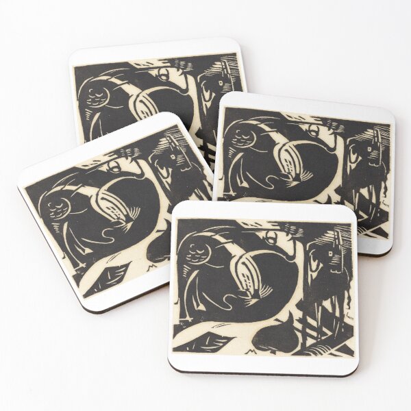 Item preview,  Franz Marc Art Prints  Two Mythical Animals Zwei Fabeltiere Franz Marc  designed and sold by TeeARTHY.