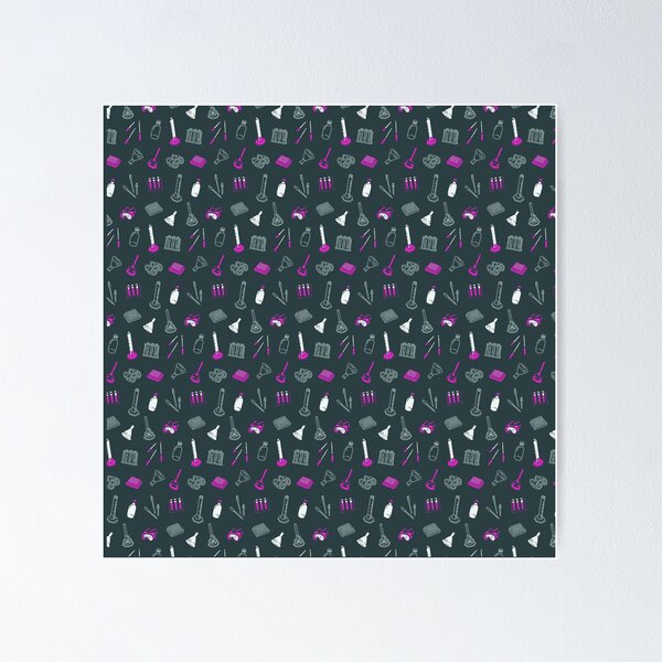 Item preview, Pink and Green Laboratory Equipment Pattern designed and sold by vividbiology.