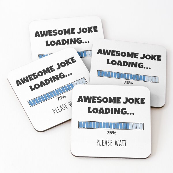 Item preview, Awesome Joke Loading... Please wait | Funny and witty loading bar text design designed and sold by ArtworkbyEmmy.