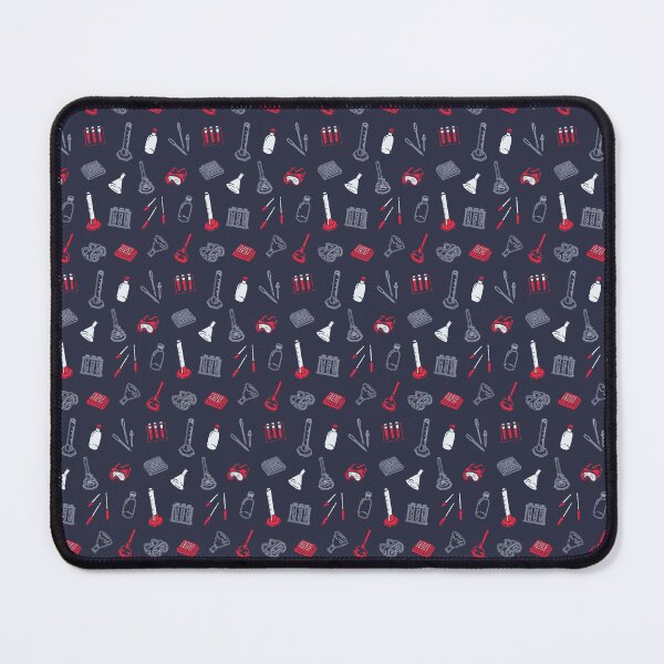 Item preview, Dark Blue Laboratory Equipment Pattern designed and sold by vividbiology.