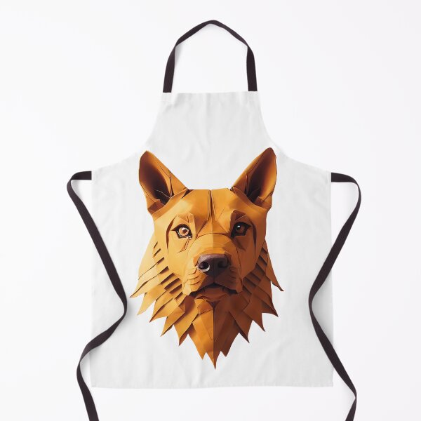 Aperçu de l'œuvre Orange Dog Bust, Paper Portrait #2 - Clothing and Stickers créée et vendue par FewBits.