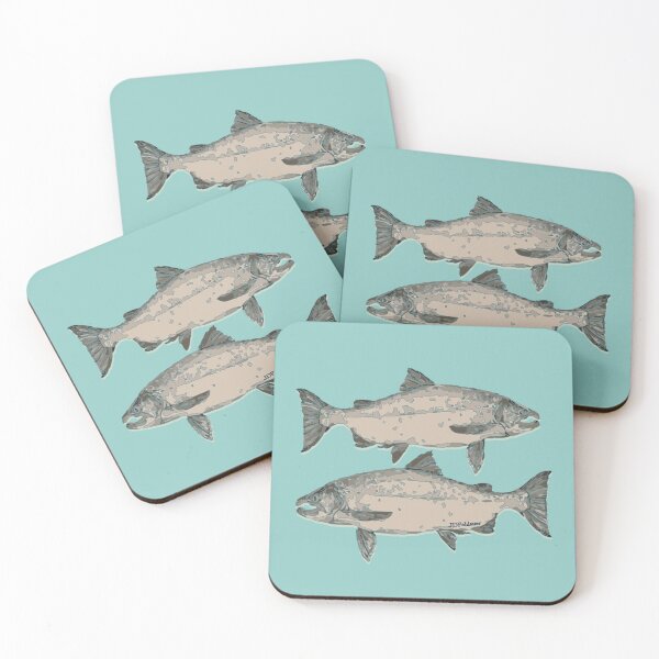 Item preview, 2 Sideways Silver Salmon  designed and sold by JDFehlauer.
