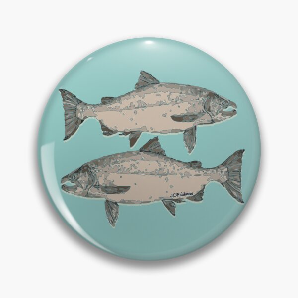 Item preview, 2 Sideways Silver Salmon  designed and sold by JDFehlauer.
