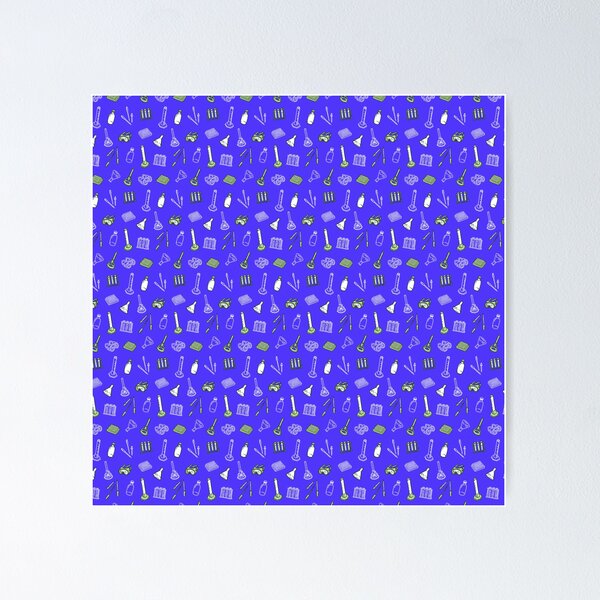 Item preview, Blue Laboratory Equipment Pattern designed and sold by vividbiology.