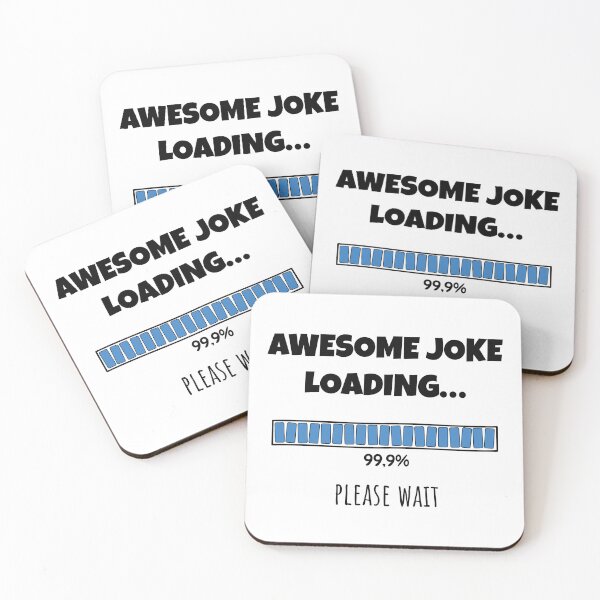 Item preview, Awesome Joke Loading... Please wait | Funny and witty loading bar text design designed and sold by ArtworkbyEmmy.