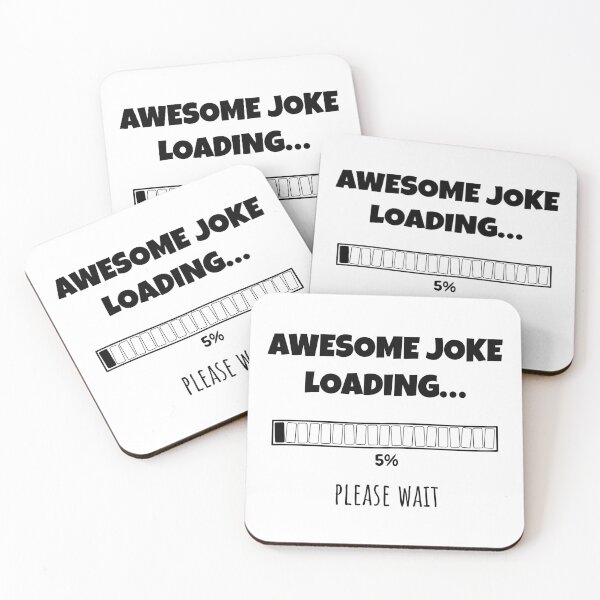 Item preview, Awesome Joke Loading... Please wait | Funny and witty loading bar text design designed and sold by ArtworkbyEmmy.