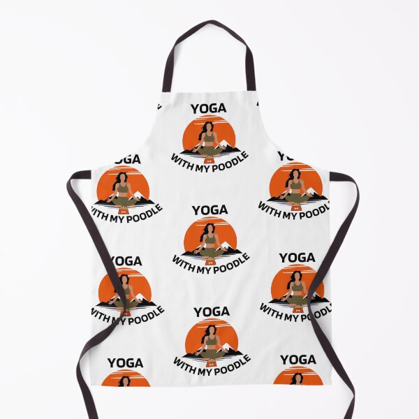 Item preview, morning yoga with my dog, Meditating, cute gift for Yoga Instructor and poodle lover designed and sold by Mehdi Art.