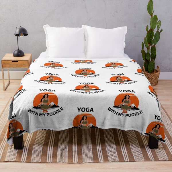 Item preview, morning yoga with my dog, Meditating, cute gift for Yoga Instructor and poodle lover designed and sold by Mehdi Art.
