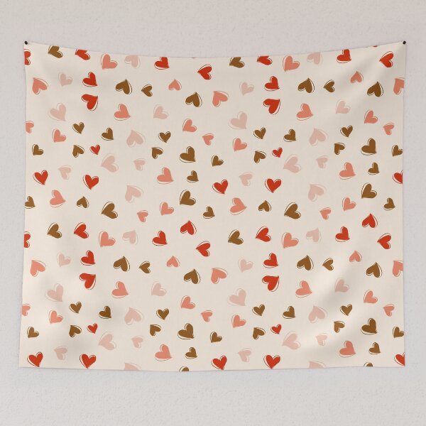 Item preview, Cute valentine's day print - pink hearts designed and sold by RSDigitalPrintDesign.