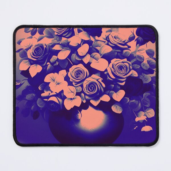 Item preview, Beautiful Peach and Blue Roses in Vase designed and sold by asurtiumgreen.