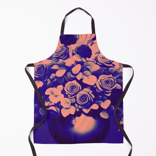 Item preview, Beautiful Peach and Blue Roses in Vase designed and sold by asurtiumgreen.