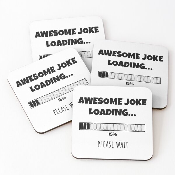 Item preview, Awesome Joke Loading... Please wait | Funny and witty loading bar text design designed and sold by ArtworkbyEmmy.