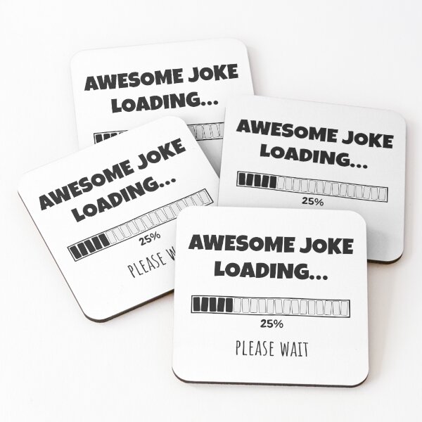 Item preview, Awesome Joke Loading... Please wait | Funny and witty loading bar text design designed and sold by ArtworkbyEmmy.