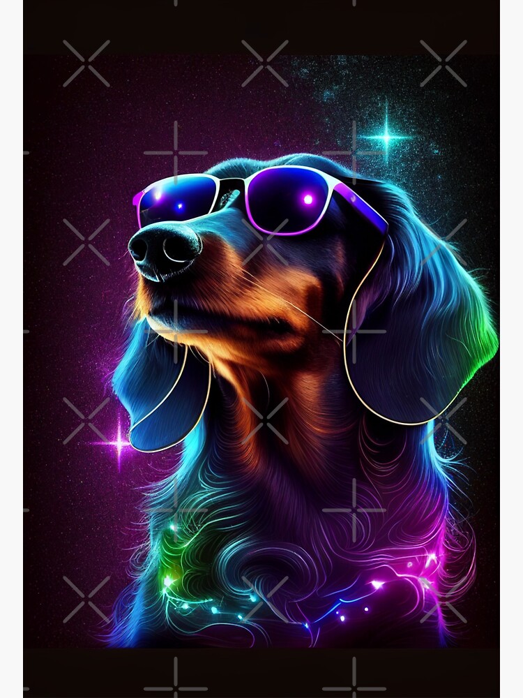 Dachshund Desk Mat - Synthwave Dachshund Desk Mat - Synthwave