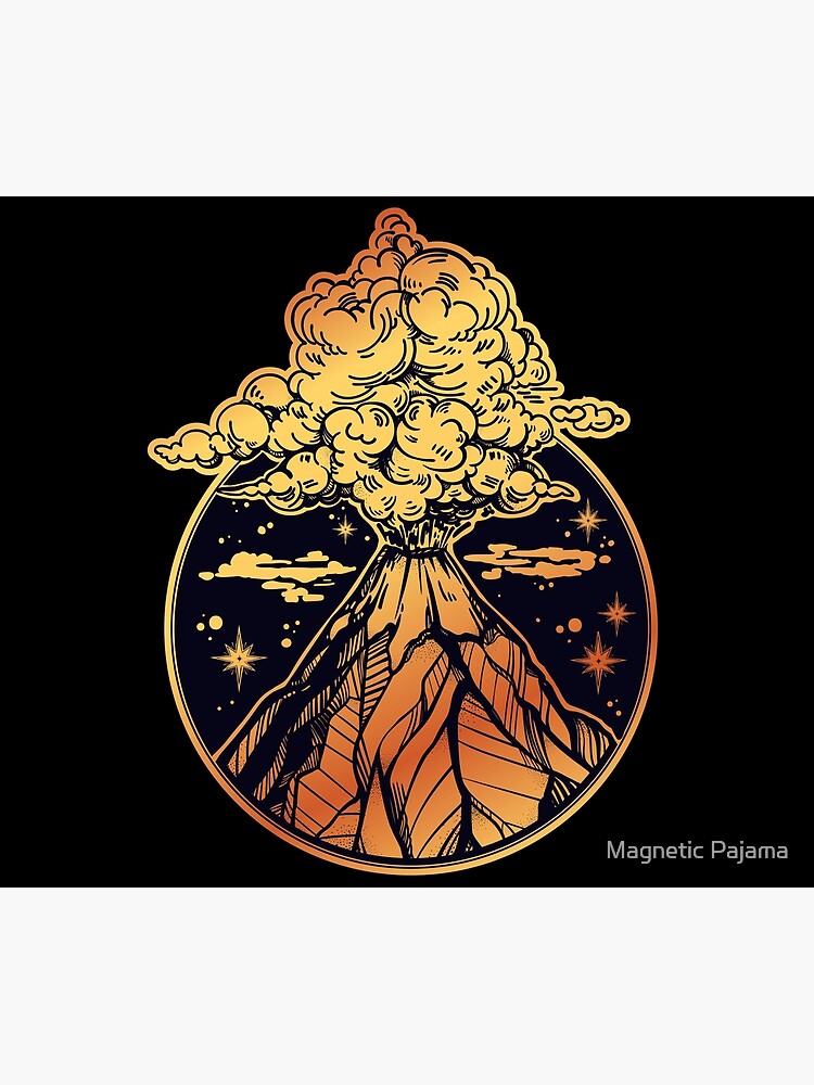 Volcano Erupting in Gold & Black by MagneticMama