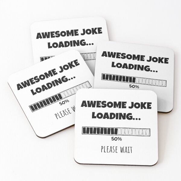 Item preview, Awesome Joke Loading... Please wait | Funny and witty loading bar text design designed and sold by ArtworkbyEmmy.
