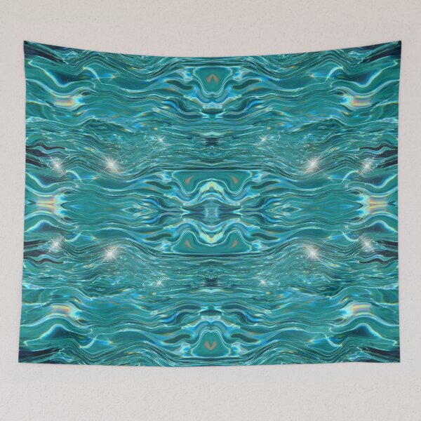 Item preview, turquoise abstract decorative pattern designed and sold by ErhanArt.