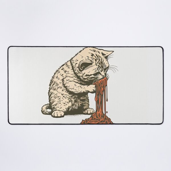 Item preview, cat eating spaghetti designed and sold by Chillapy.