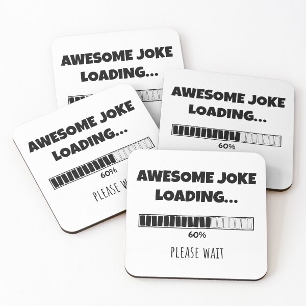 Item preview, Awesome Joke Loading... Please wait | Funny and witty loading bar text design designed and sold by ArtworkbyEmmy.