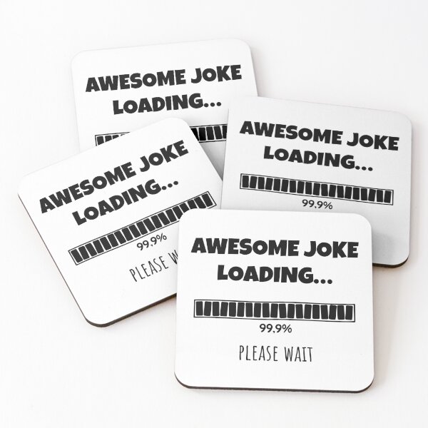 Item preview, Awesome Joke Loading... Please wait | Funny and witty loading bar text design designed and sold by ArtworkbyEmmy.