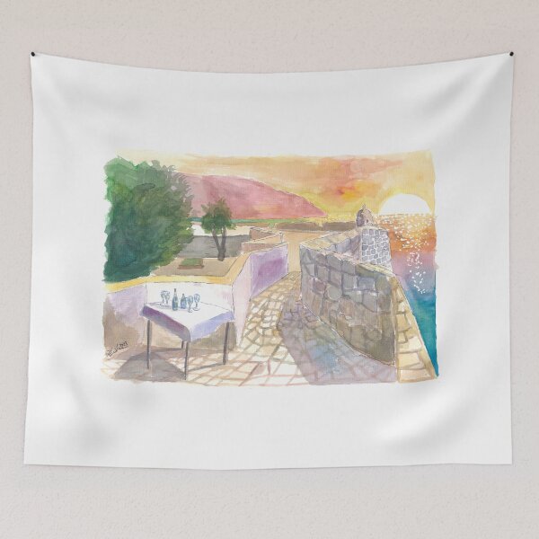 Item preview, Romantic Sunset over the Adriatic Sea on the city walls of Dubrovnik designed and sold by artshop77.