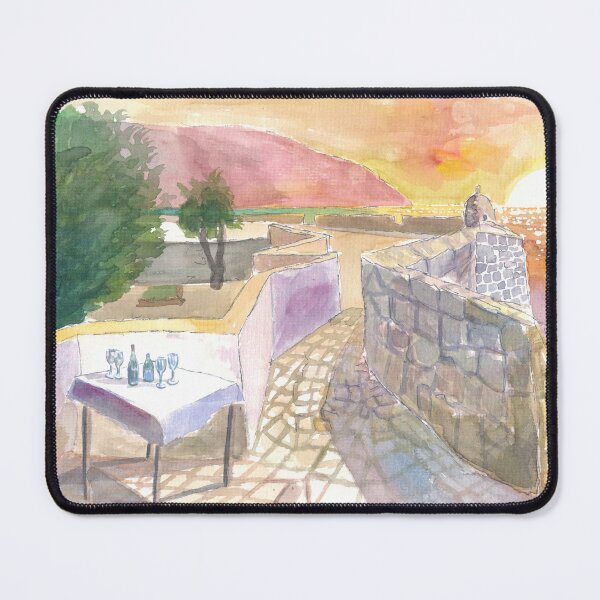 Item preview, Romantic Sunset over the Adriatic Sea on the city walls of Dubrovnik designed and sold by artshop77.