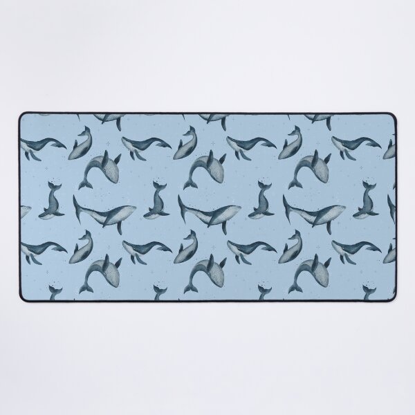 Item preview, Diseño de ballena azul océano - patrón sin costuras designed and sold by polyillustrates.
