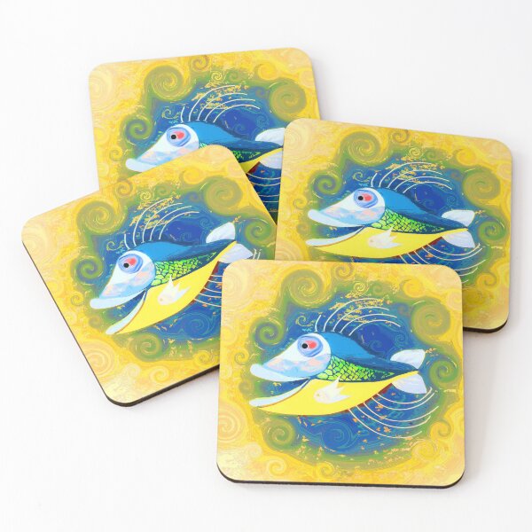 Item preview, Boho Fish Bohemian Décor or Art Colorful Hippie Vibes 1 of 2  designed and sold by Beachy.