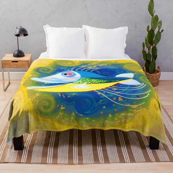 Item preview, Boho Fish Bohemian Décor or Art Colorful Hippie Vibes 1 of 2  designed and sold by Beachy.