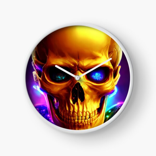Item preview, Gold Skull Black Blue Eyes Mystic Background Surrealism. A.I. Artwork - Skull Colection. designed and sold by SpektroDesign.