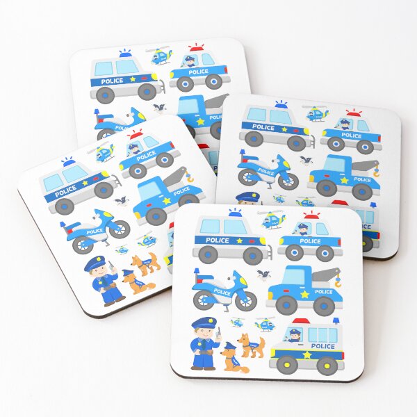 Item preview, Cop Vehicles Police Dogs Helicopter Motorcycle Tow Truck designed and sold by samshirts.