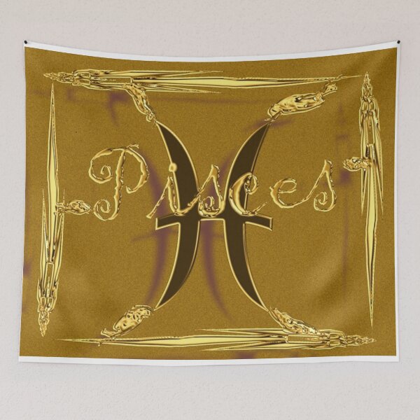 Item preview, Pisces, zodiac sign in 3D gold look designed and sold by Robert Elfferich.