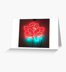neon rose Greeting Card
