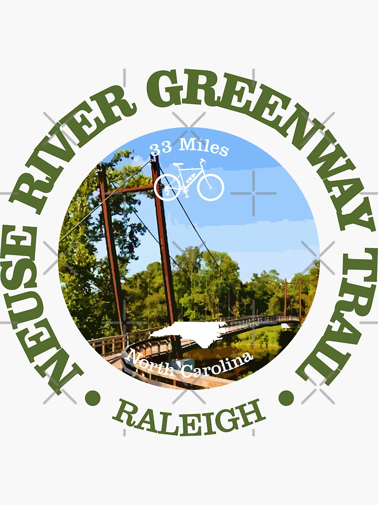 Thumbnail 3 of 3, Sticker, Neuse River Trail (cycling c) designed and sold by curranmorgan.