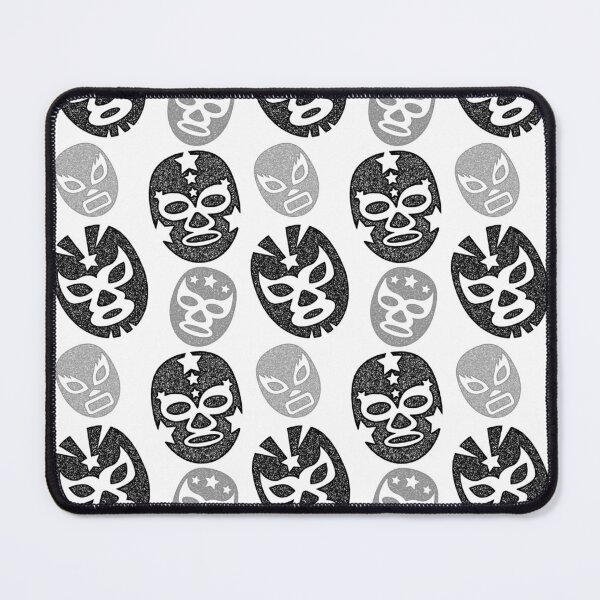 Item preview, Luchador Mask Black and Grey designed and sold by LotusArtStudio.