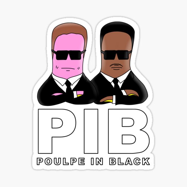 Poulpe In Black (Men in Black parody) Sticker